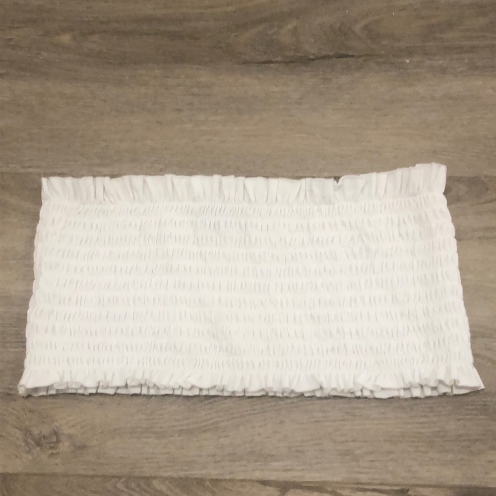 Brandy Melville white fringe bando